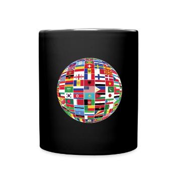 Flaggen der Länder Nationaler hispanisch-amerikani - Tasse einfarbig - Schwarz - Vorne
