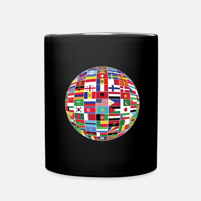 Drapeaux des pays nationaux hispaniques américains - Mug uni - noir