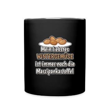 Mein liebstes Wintergemüse ist immer noch die.... - Tasse einfarbig - Schwarz - Vorne