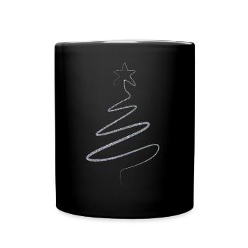 Christmas Tree Christmas Tree Star Abstract Gift - Full Colour Mug - black - Front