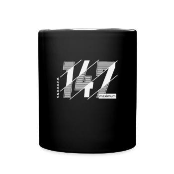 Snooker Frame 147 Maximum Geschenk - Tasse einfarbig - Schwarz - Vorne