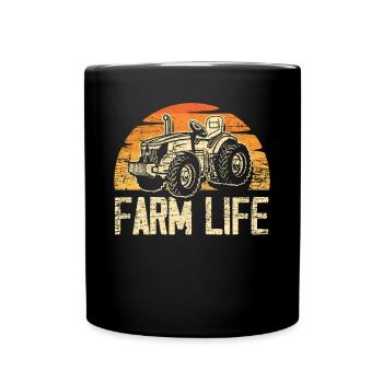 La vie agricole des agriculteurs - Mug uni - noir - Devant