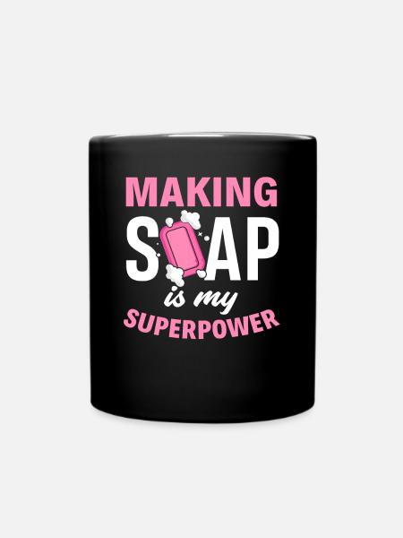 Seife machen Superkraft - Tasse einfarbig - Schwarz