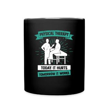 Physiotherapie Beruf Physiotherapeut Geschenk - Tasse einfarbig - Schwarz - Vorne