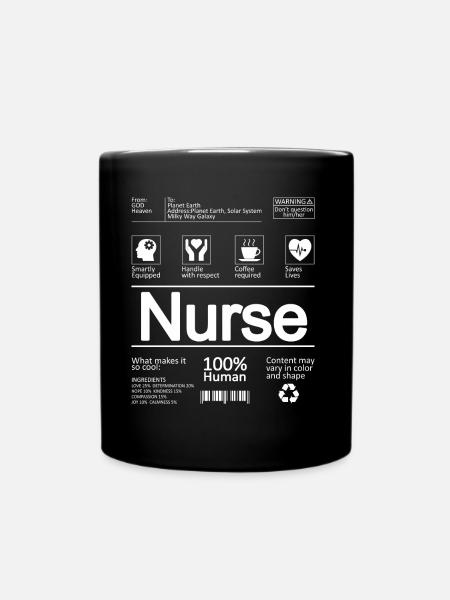 Fun Nurse Gift Nurse Definition - Tasse einfarbig - Schwarz