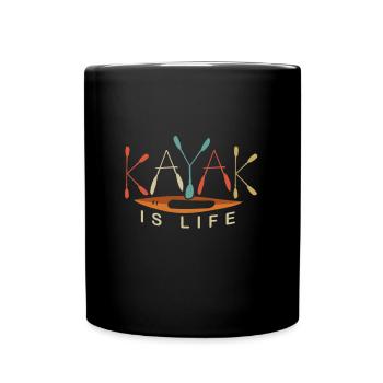 Le kayak est votre vie - Mug uni - noir - Devant