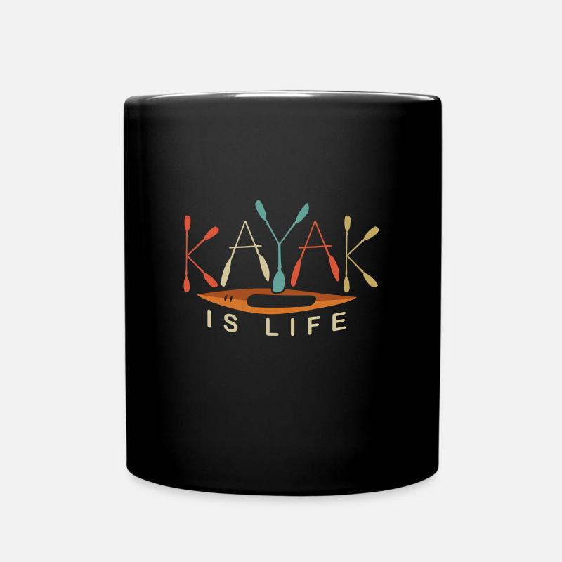 Le kayak est votre vie - Mug uni - noir