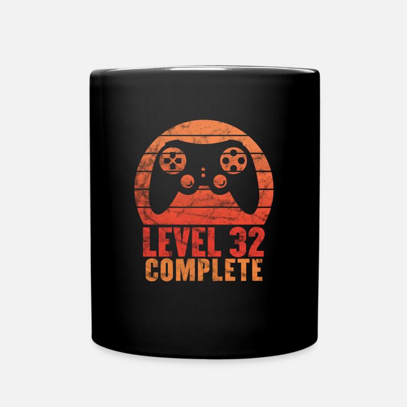 Level 32 Komplette Vintage Shirt 32. Hochzeit - Tasse einfarbig - Schwarz