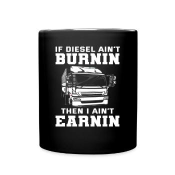 Trucker driver - Full Colour Mug - black - Front
