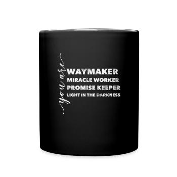 Waymaker & Christliche Geschenke | Gott Jesus - Tasse einfarbig - Schwarz - Vorne