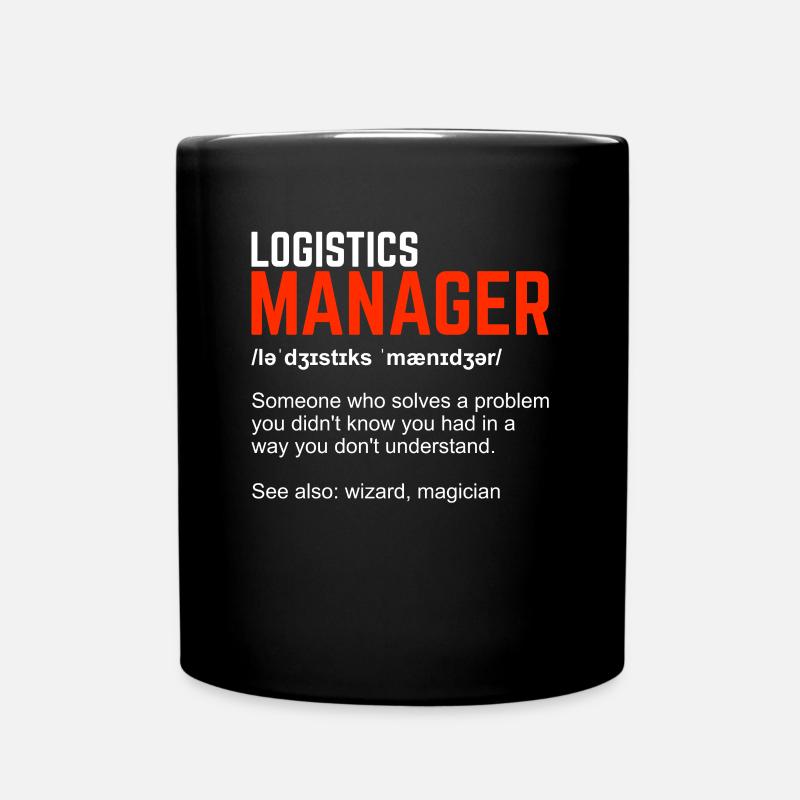 Logistics manager logistics manager gift - Full Colour Mug - black