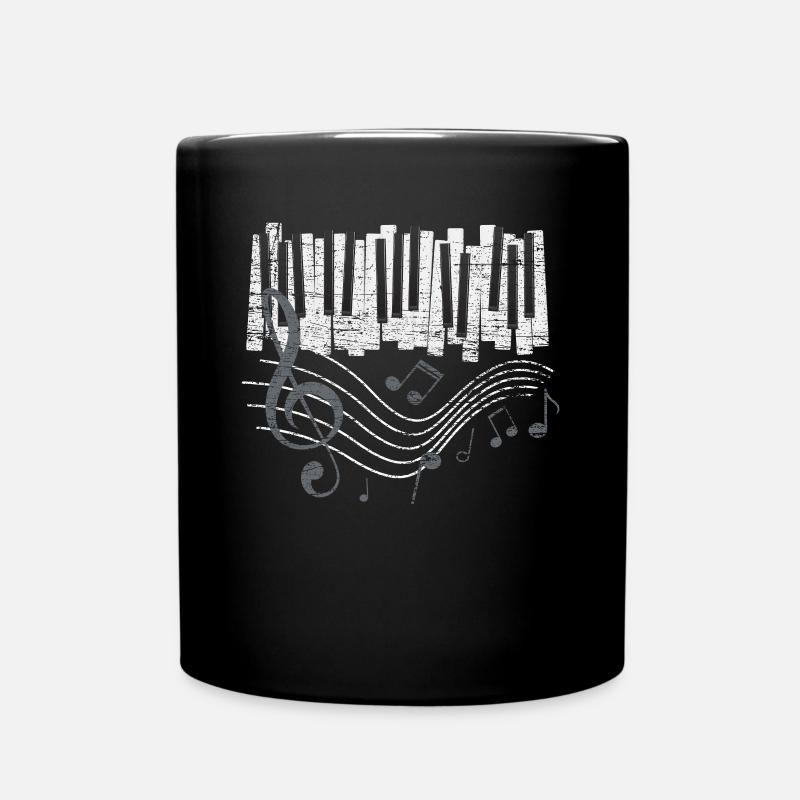Piano Klavier - Tasse einfarbig - Schwarz