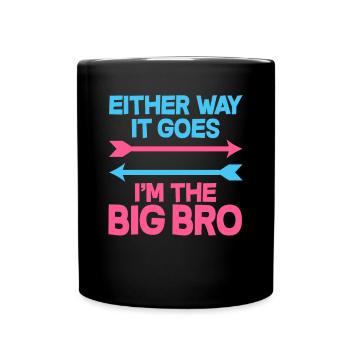 Geschwister Gender Reveal Baby Party - Tasse einfarbig - Schwarz - Vorne