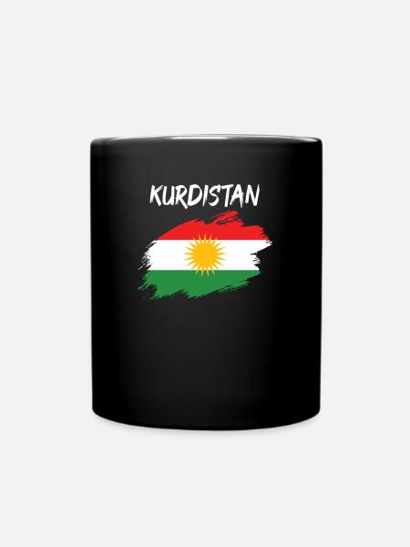 Kurdistan kurdisch Fahne Flagge - Tasse einfarbig - Schwarz