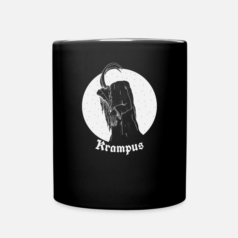 Gruss vom Krampus Weihnachtsdämon Krampus Geschenk - Tasse einfarbig - Schwarz