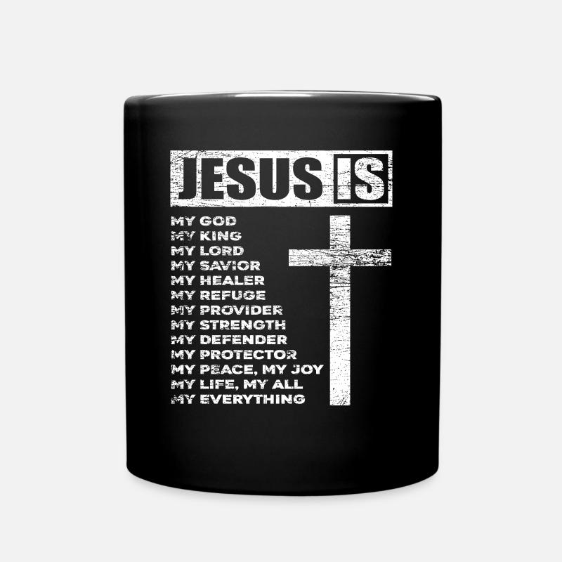 Jesus Gott - Tasse einfarbig - Schwarz