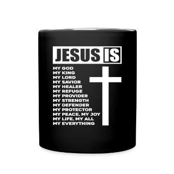 Jésus est mon tout - Mug uni - noir - Devant