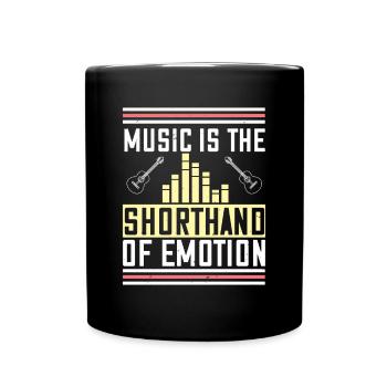 Music is the shorthand of emotion - Full Colour Mug - black - Front