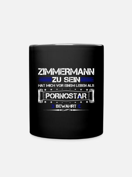 ZIMMERMANN LUSTIGER SPRUCH GESCHENK - Tasse einfarbig - Schwarz