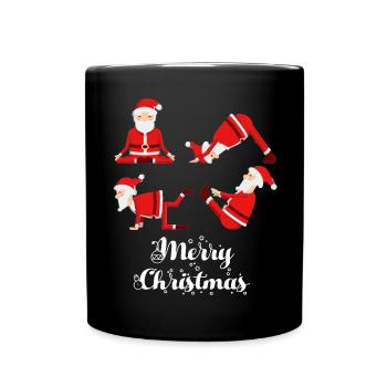 Yoga Christmas Fitness - Full Colour Mug - black - Front