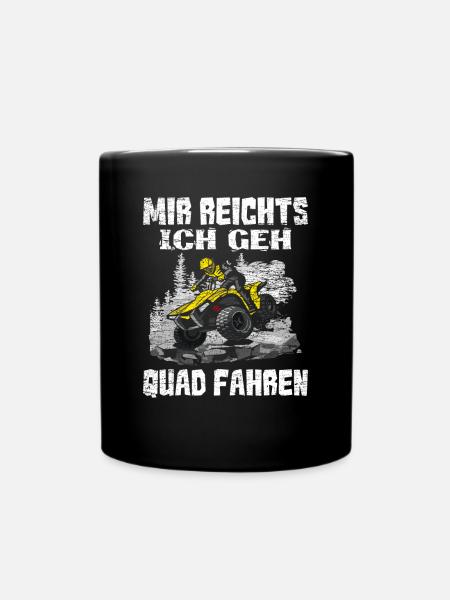 Quad Quadfahrer - Tasse einfarbig - Schwarz