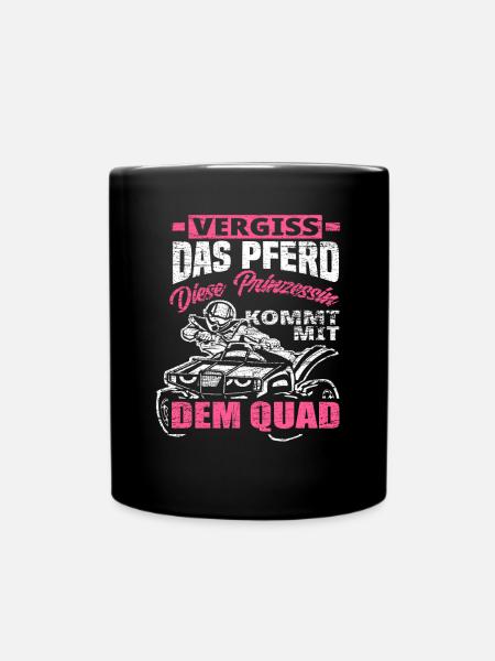 Quad Frau - Tasse einfarbig - Schwarz