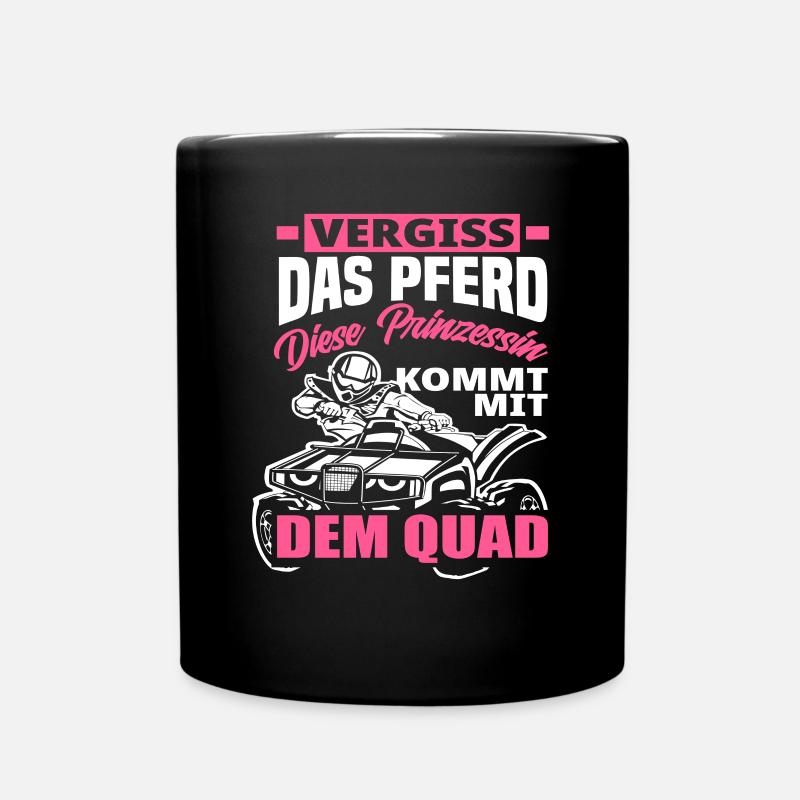 Quad Prinzessin - Tasse einfarbig - Schwarz