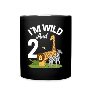 2ème anniversaire chemise Jungle Two - Mug uni - noir - Devant