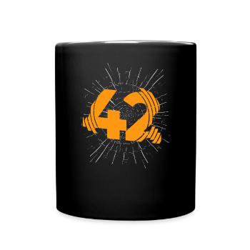 The Answer is 42 Life Universe and Everything - Full Colour Mug - black - Front