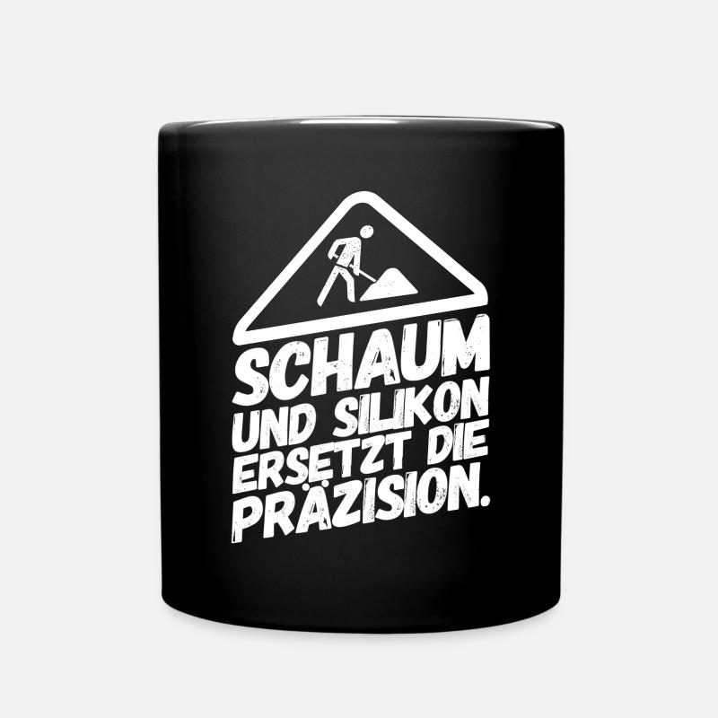 Bauarbeiter Baustelle Silikon - Tasse einfarbig - Schwarz