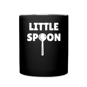 Big Spoon Little Spoon Matching Couple Schlaf - Tasse einfarbig - Schwarz - Vorne