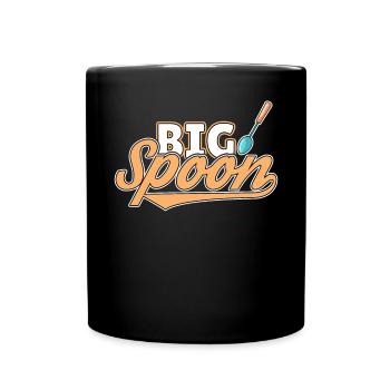 Big Spoon Little Spoon Matching Couple Schlaf - Tasse einfarbig - Schwarz - Vorne