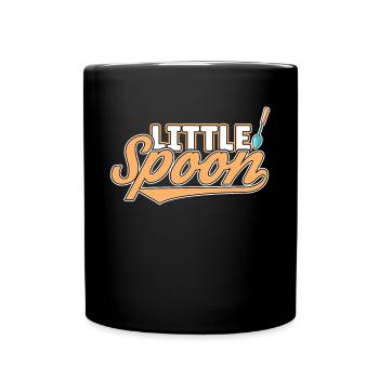 Big Spoon Little Spoon Matching Couple Schlaf - Tasse einfarbig - Schwarz - Vorne