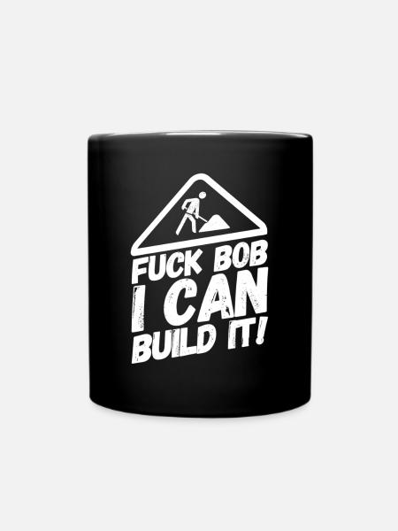 Bauarbeiter Baustelle Bob - Tasse einfarbig - Schwarz