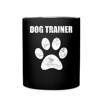 Cadeau de dresseur de chien canin - Mug uni - noir - Devant