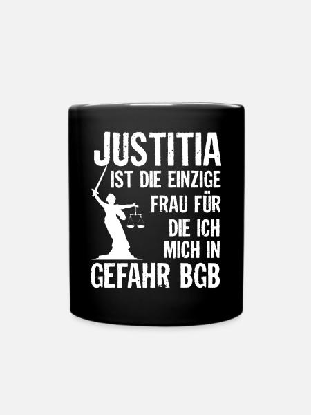 Geschenk Anwalt Jurist - Tasse einfarbig - Schwarz