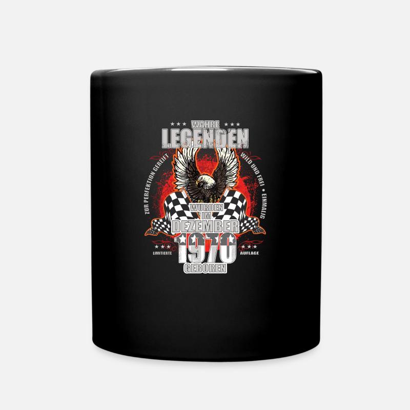 Geburtstag Jahrgang 1970 Geschenk Dezember - Tasse einfarbig - Schwarz