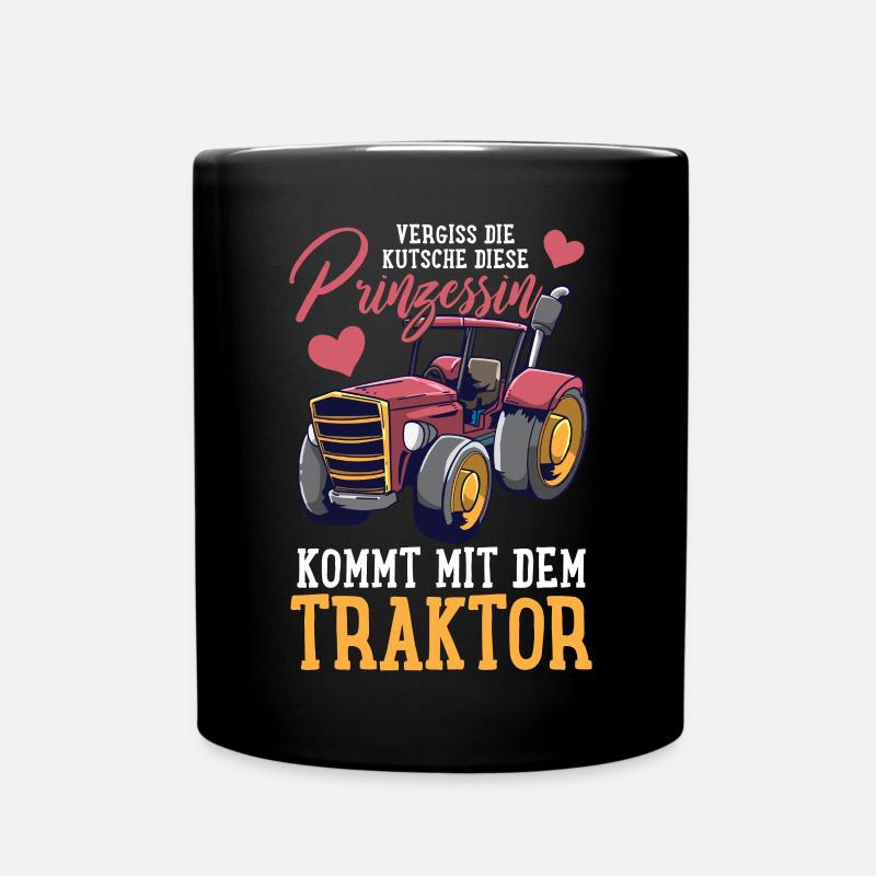 Traktor Landwirtschaft - Tasse einfarbig - Schwarz