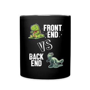 Développeur Frontend vs. Backend Codeur - Mug uni - noir - Devant