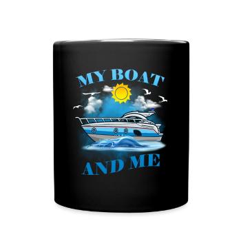 Mein Boot Und Ich - Tasse einfarbig - Schwarz - Vorne