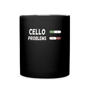 Cello Violoncello Cellist Cellospieler Geschenk - Tasse einfarbig - Schwarz - Vorne