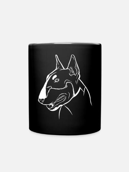 Bullterrier Besitzer Geschenk - Tasse einfarbig - Schwarz