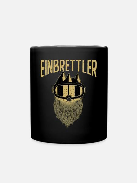 Einbrettler Snowboard Snowboarder Skull - Tasse einfarbig - Schwarz