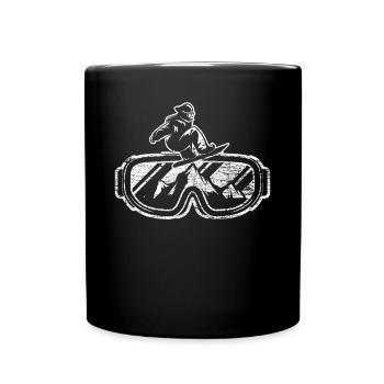 Snowboard Berge Sport - Tasse einfarbig - Schwarz - Vorne