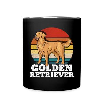 Golden retriever - Mug uni - noir - Devant