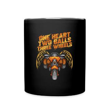 Un coeur deux boules trois roues - Triker Angel - Mug uni - noir - Devant