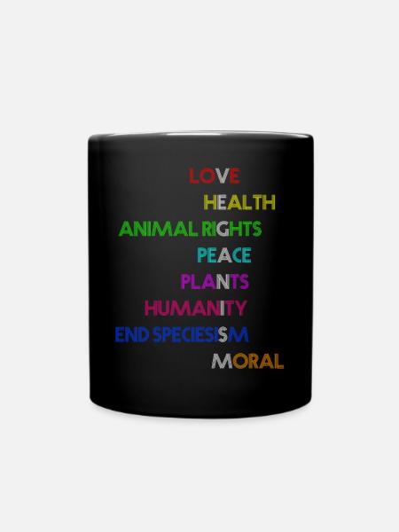 Vegan | Veganism shirt - Full Colour Mug - black