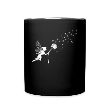 Traumfee Dandelion Samenflug - Tasse einfarbig - Schwarz - Vorne