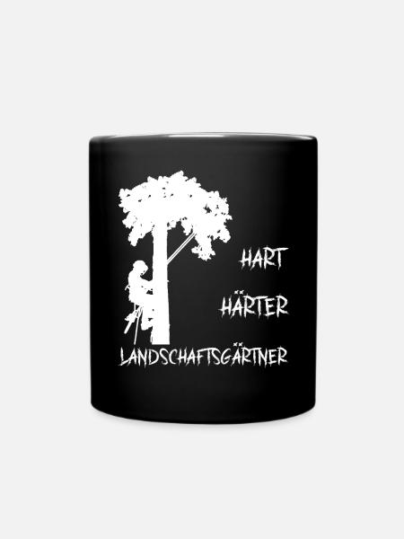 Kletternder Landschaftsgärtner - Tasse einfarbig - Schwarz