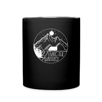Living the Vantasy, camper van - Full Colour Mug - black - Front